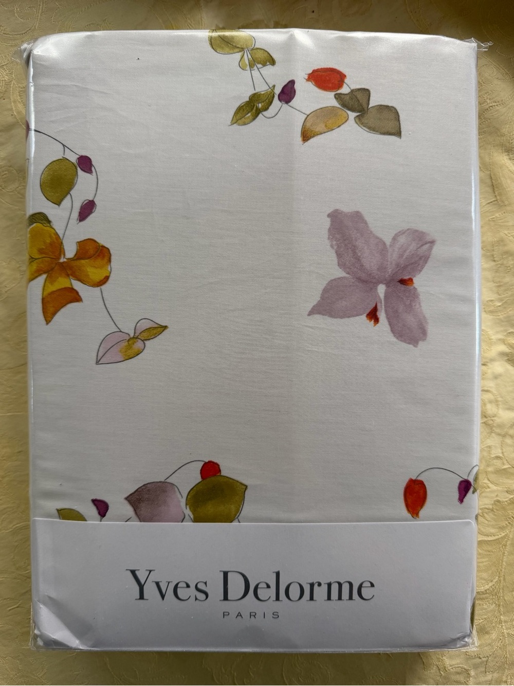 YVES DELORME ECLATS LILA KING DUVET COVER NIP